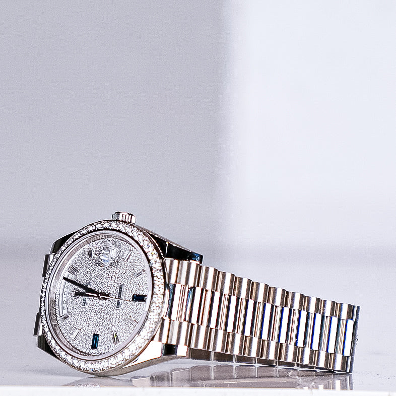 2021 Rolex DayDate Pave Diamond 228349RBr - Image 10