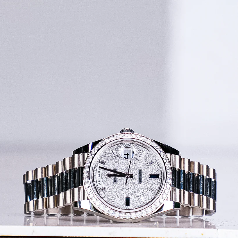2021 Rolex DayDate Pave Diamond 228349RBr - Image 9