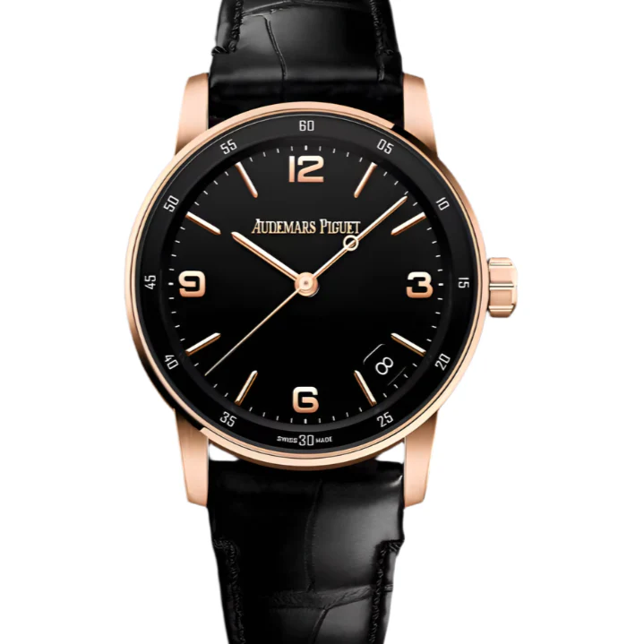 Audemars Piguet CODE 11.59 41mm Black Dial Rose Gold Black Strap 15210OR.OO.A002CR.01