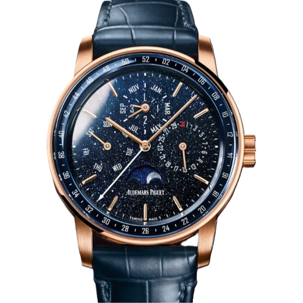 Audemars Piguet Code 11.59 41mm Blue Aventurine Dial Rose Gold Leather Strap 26394OR.OO.D321CR.01