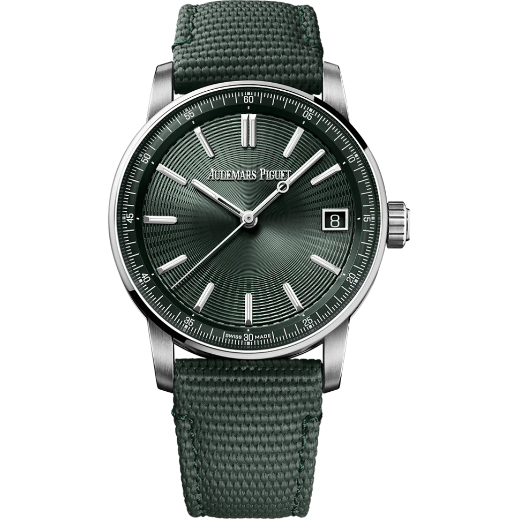 Audemars Piguet Code 11.59 by Audemars Piguet Selfwinding 41 mm Green Dial Stainless Steel Rubber-Coated Strap 15210ST.OO.A056KB.01