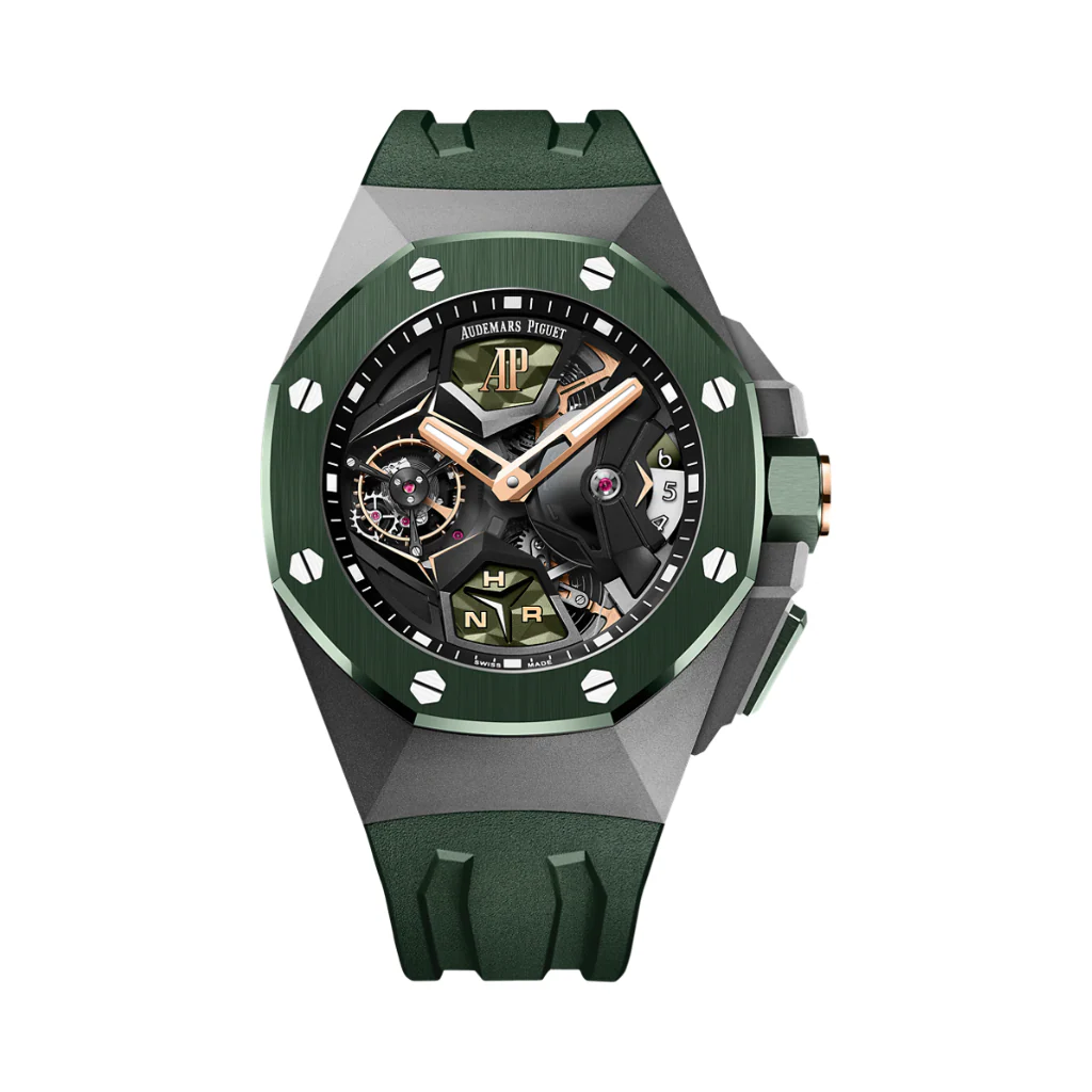Audemars Piguet Royal Oak Concept Flying Tourbillon GMT 44 mm Transparent Dial Titanium Rubber Strap 26589IO.OO.D056CA.01