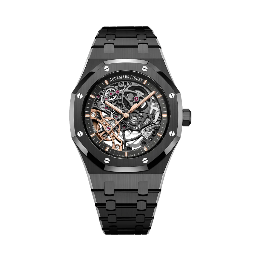 Audemars Piguet Royal Oak Double Balance Wheel Openworked 41 mm Slate Grey Dial Black Ceramic Bracelet 15416CE.OO.1225CE.01