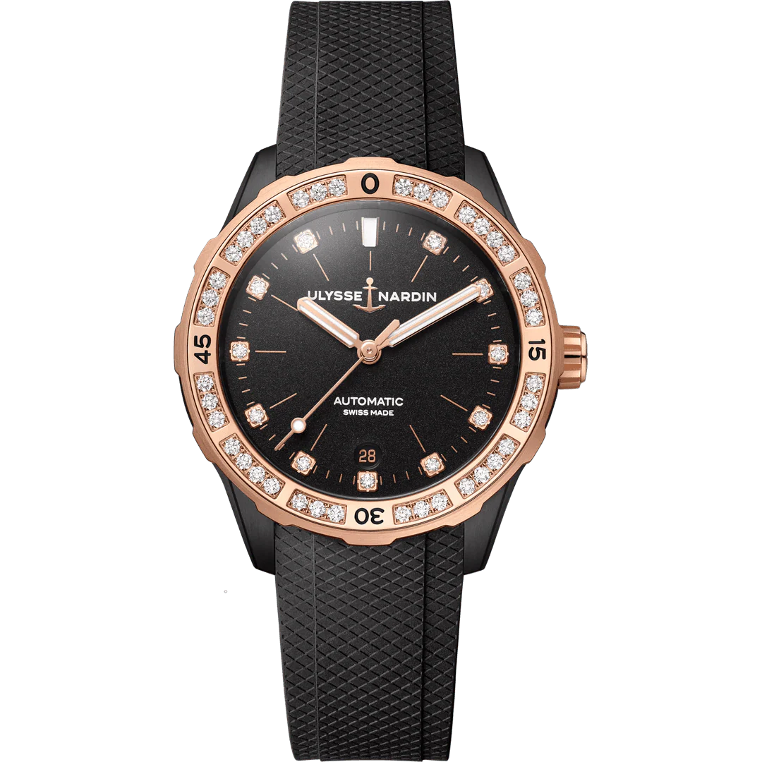 Audemars Piguet Royal Oak Grande Complication 39 mm Black Dial with Diamonds Stainless Steel Rubber Strap 8165-182B-3/BLACK