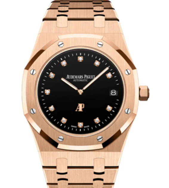 Audemars Piguet Royal Oak 39mm Black Dial Rose Gold Bracelet 15207OR.OO.1240OR.01