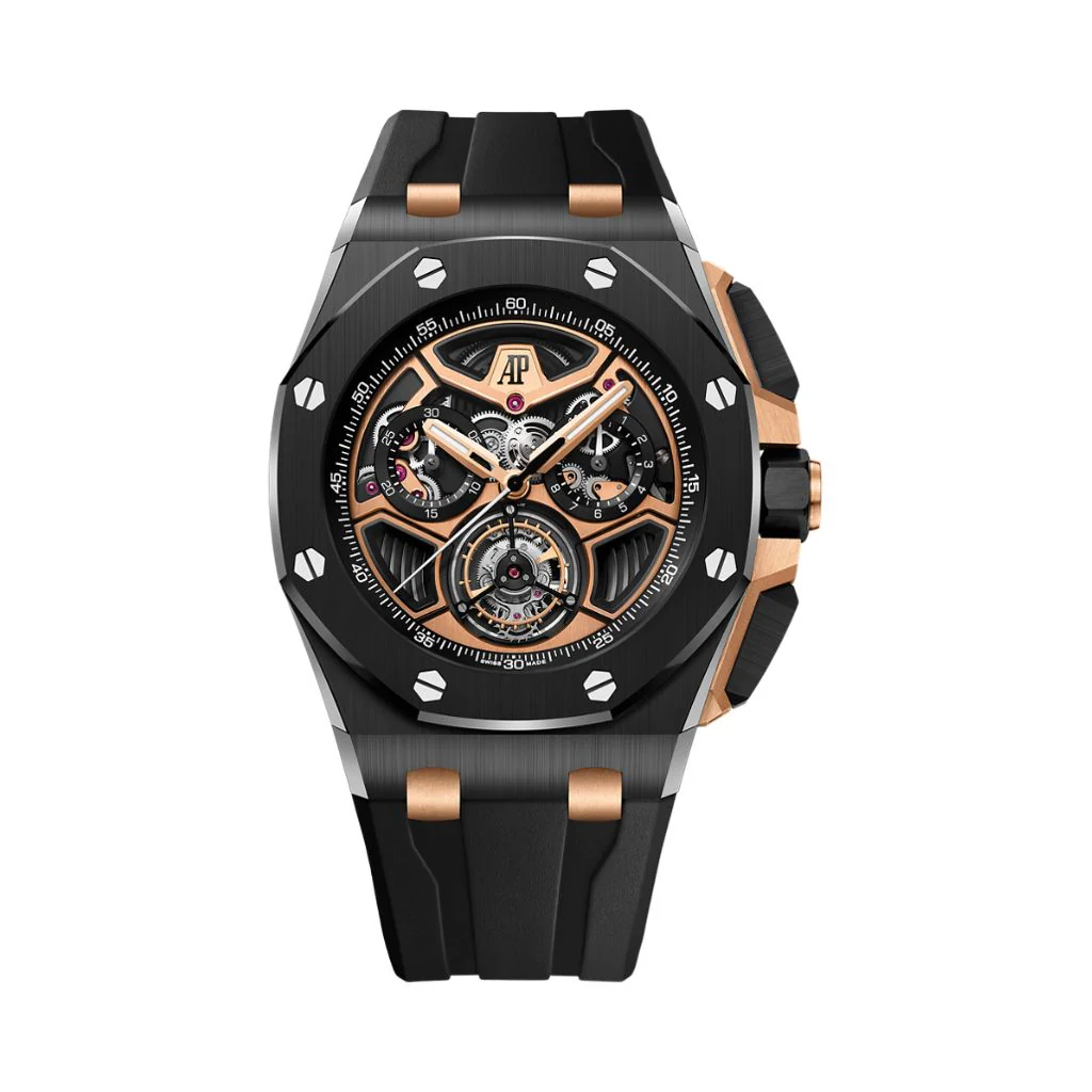 Audemars Piguet Royal Oak Offshore Selfwinding Tourbillon Chronograph 43 mm Black Dial Ceramic Rubber Strap 26622CE.OO.D002CA.02