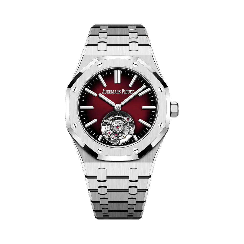 Audemars Piguet Royal Oak Selfwinding Flying Tourbillon 41 mm Burgundy Dial Stainless Steel Bracelet 26730ST.OO.1320ST.05