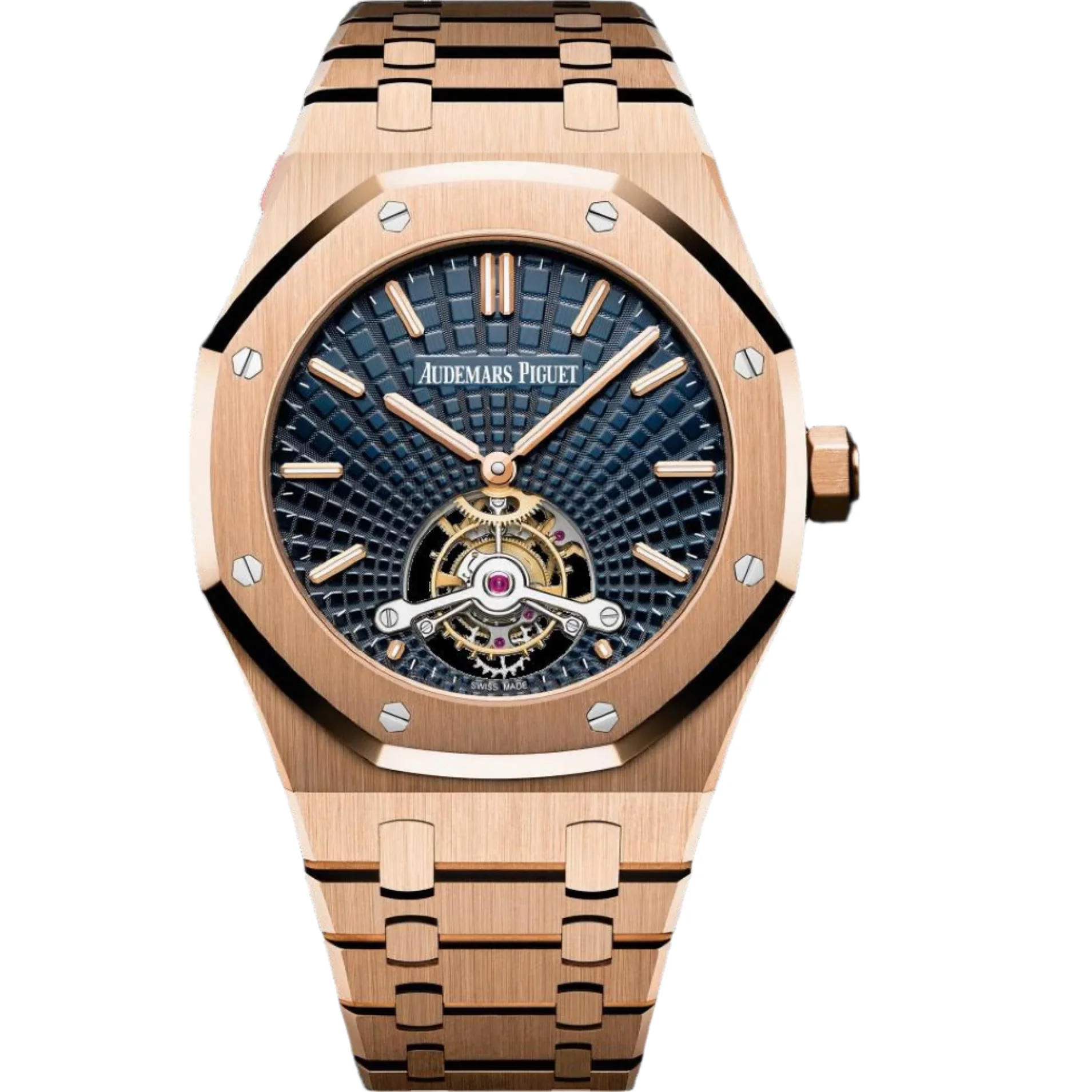 Audemars Piguet Royal Oak Tourbillion Extra Thin 41mm Blue Dial Rose Gold (Image Issue) 26521OR.SS.1220OR.01