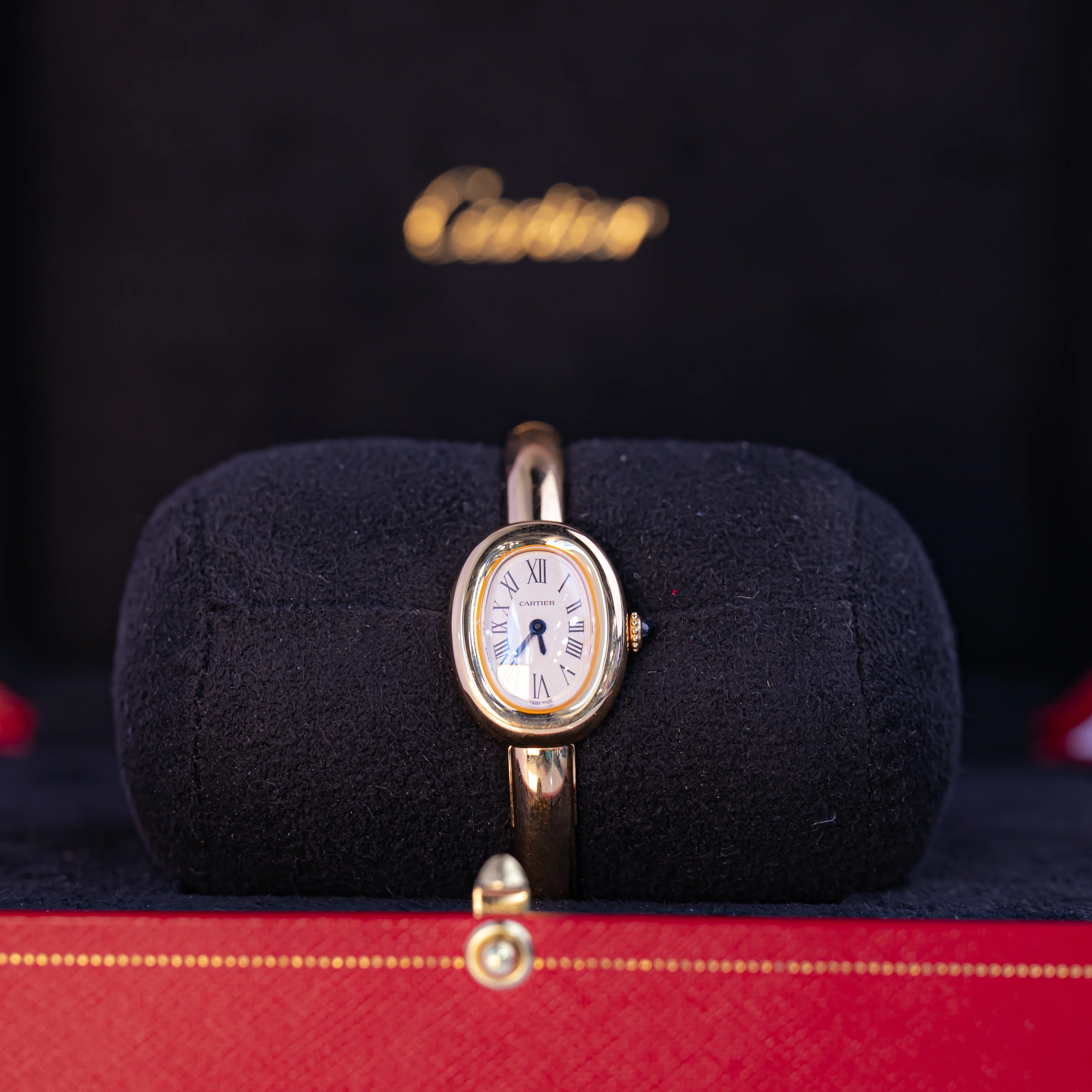 Cartier Baignoire Mini 18k Yellow Gold Silver Dial Bracelet WGBA0045 - Image 3