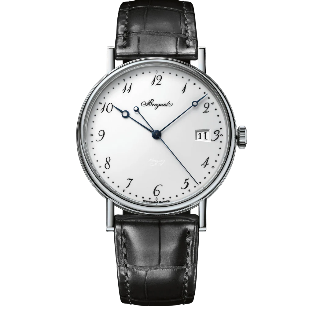 Breguet Classique 5177 38 mm Silver Dial 18k White Gold Leather Strap 5177BB/29/9V6