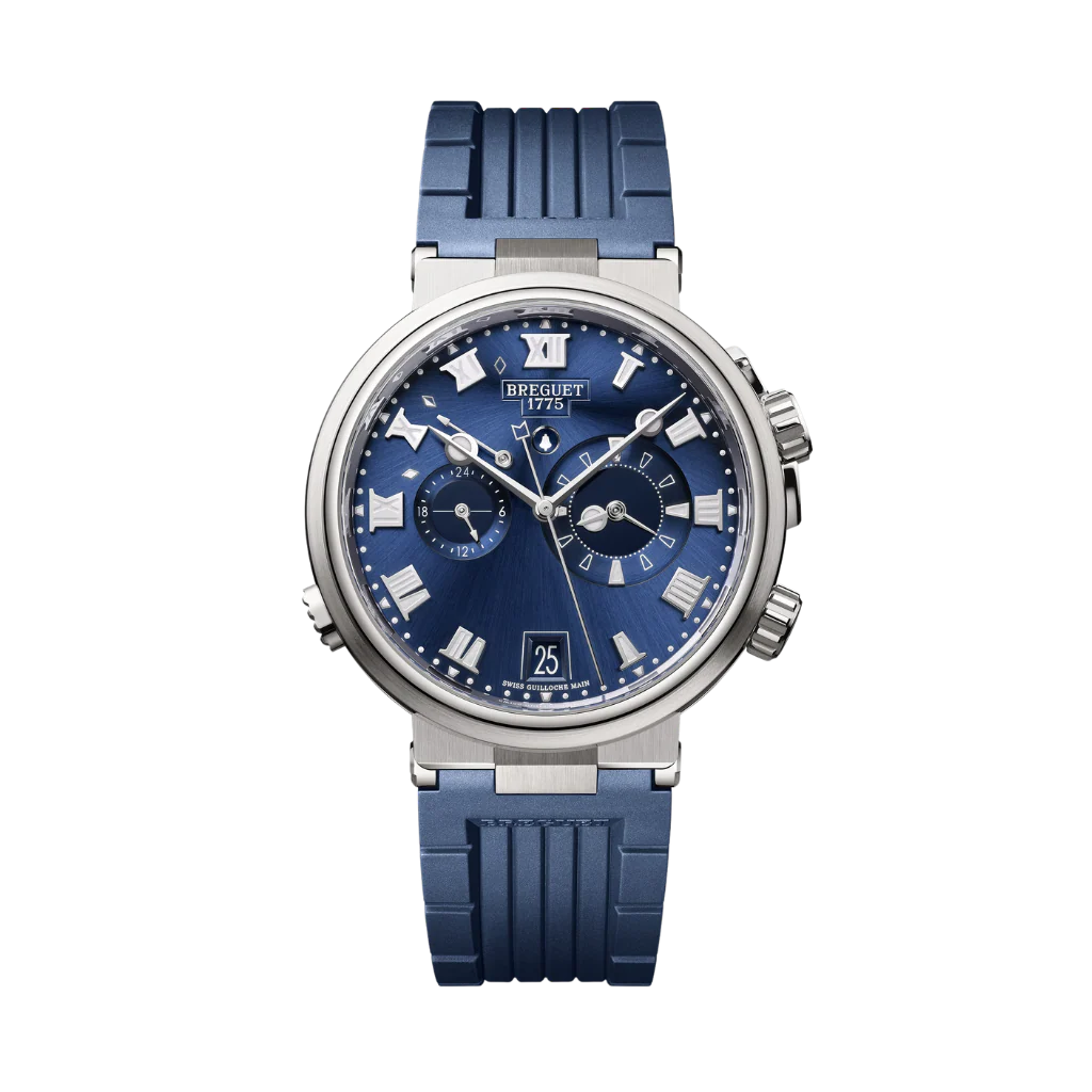 Breguet Marine 40 mm Blue Dial Titanium Blue Rubber Strap 5547TI/Y1/5ZU