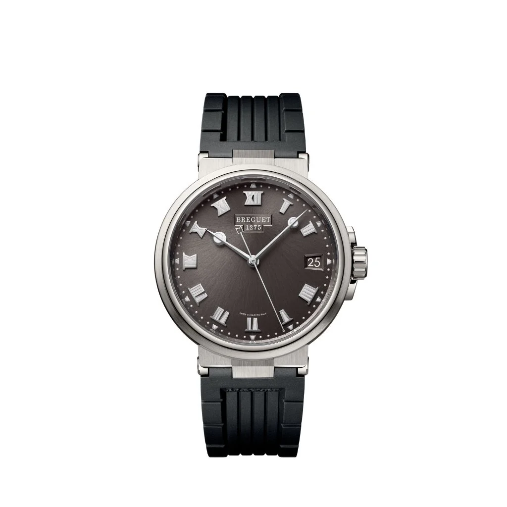 Breguet Marine 40 mm Dark Grey Dial Titanium Black Rubber Strap 5517TI/G2/5ZU