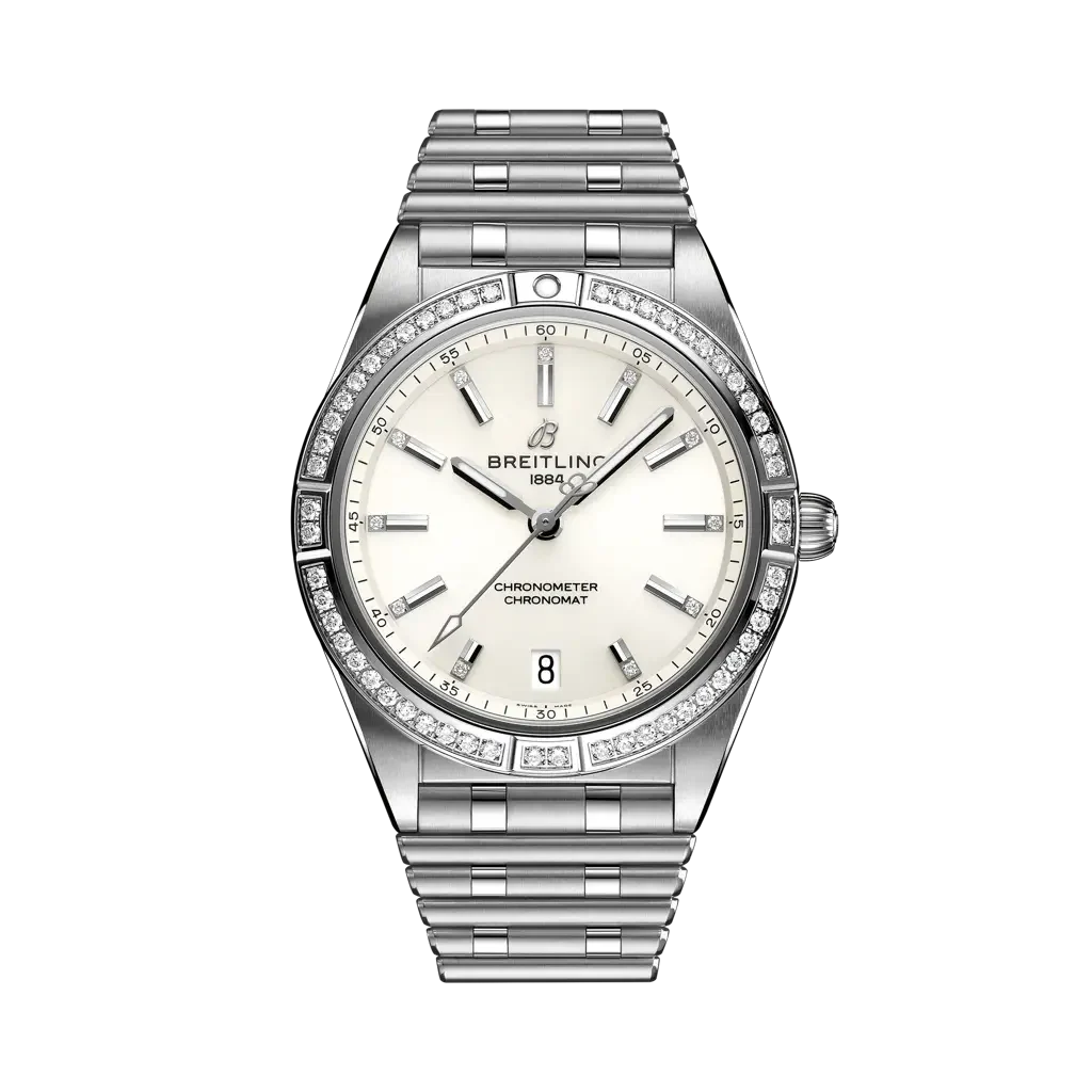 Breitling Chronomat Automatic 36 mm Beige Dial Stainless Steel (Gem-Set) Bracelet A10380591A1A1