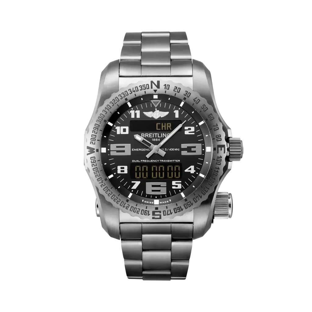 Breitling Emergency 51 mm Black Dial Titanium Bracelet E76325221B1E1