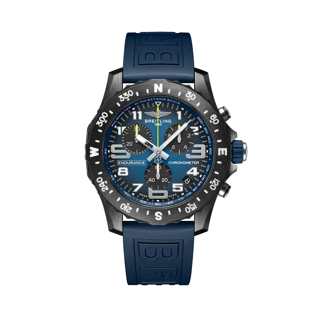 Breitling Endurance Pro 44 mm Blue Dial Breitlight Blue Rubber Strap X823101G1C1S1