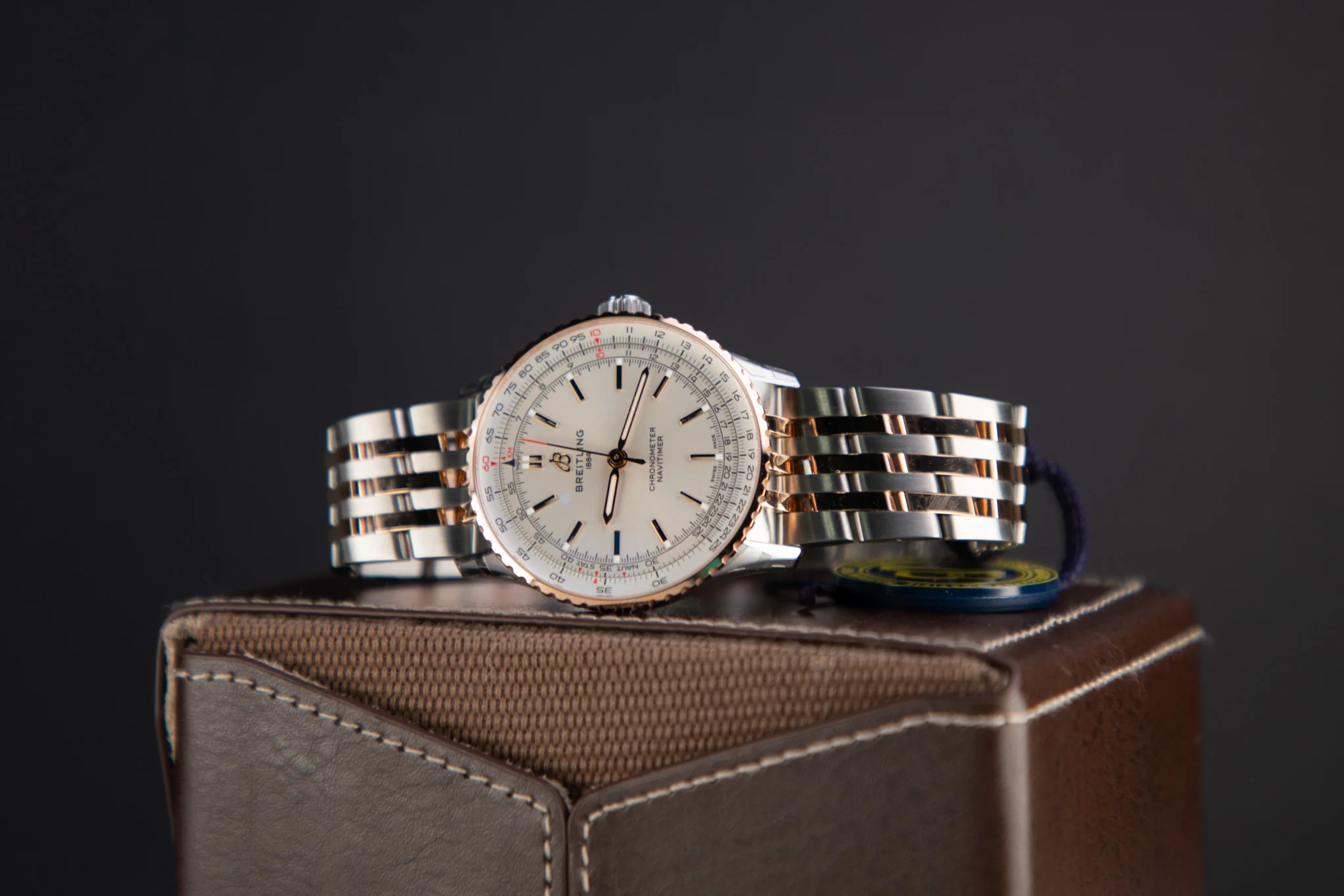 Breitling Navitimer Automatic 41mm White Dial Stainless Steel & 18K Red Gold Bracelet U17329F41G1U1 - Image 6