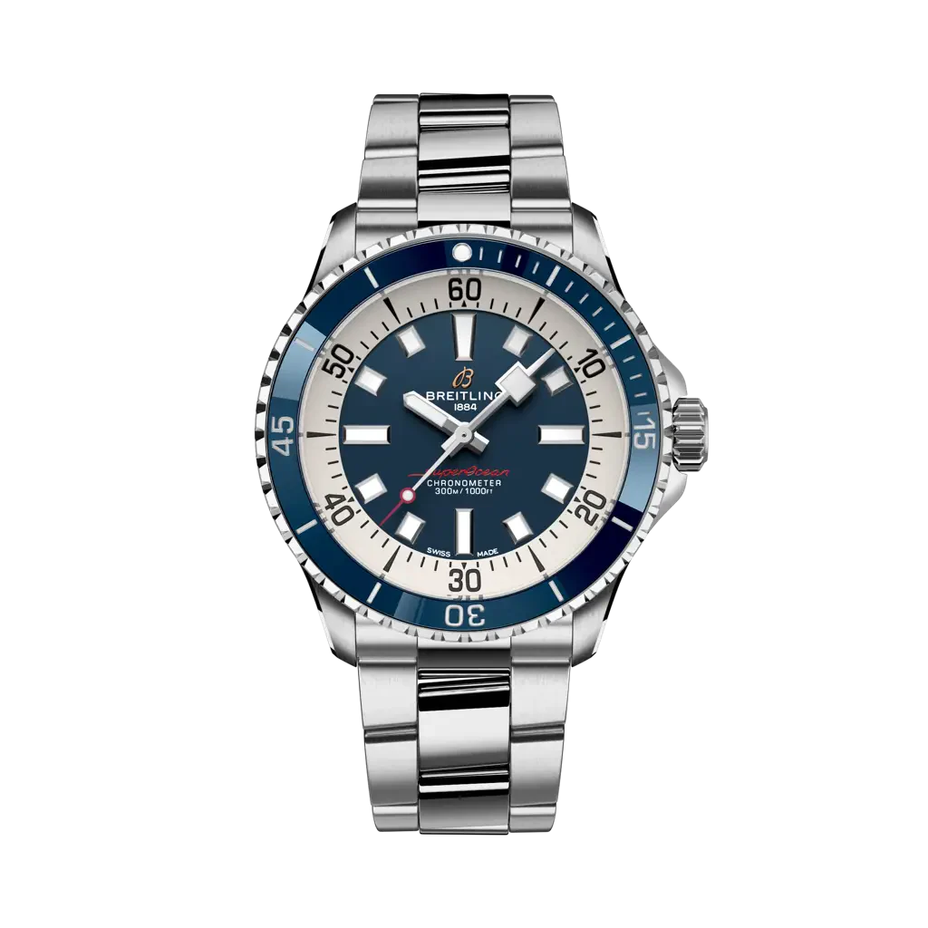 Breitling Superocean Automatic 42 mm Blue Dial Stainless Steel Bracelet A17375E71C1A1