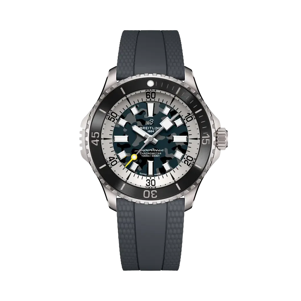 Breitling Superocean Automatic 46 Super Diver 46 mm Black Dial Titanium Rubber Anthracite Strap E10379351B1S1