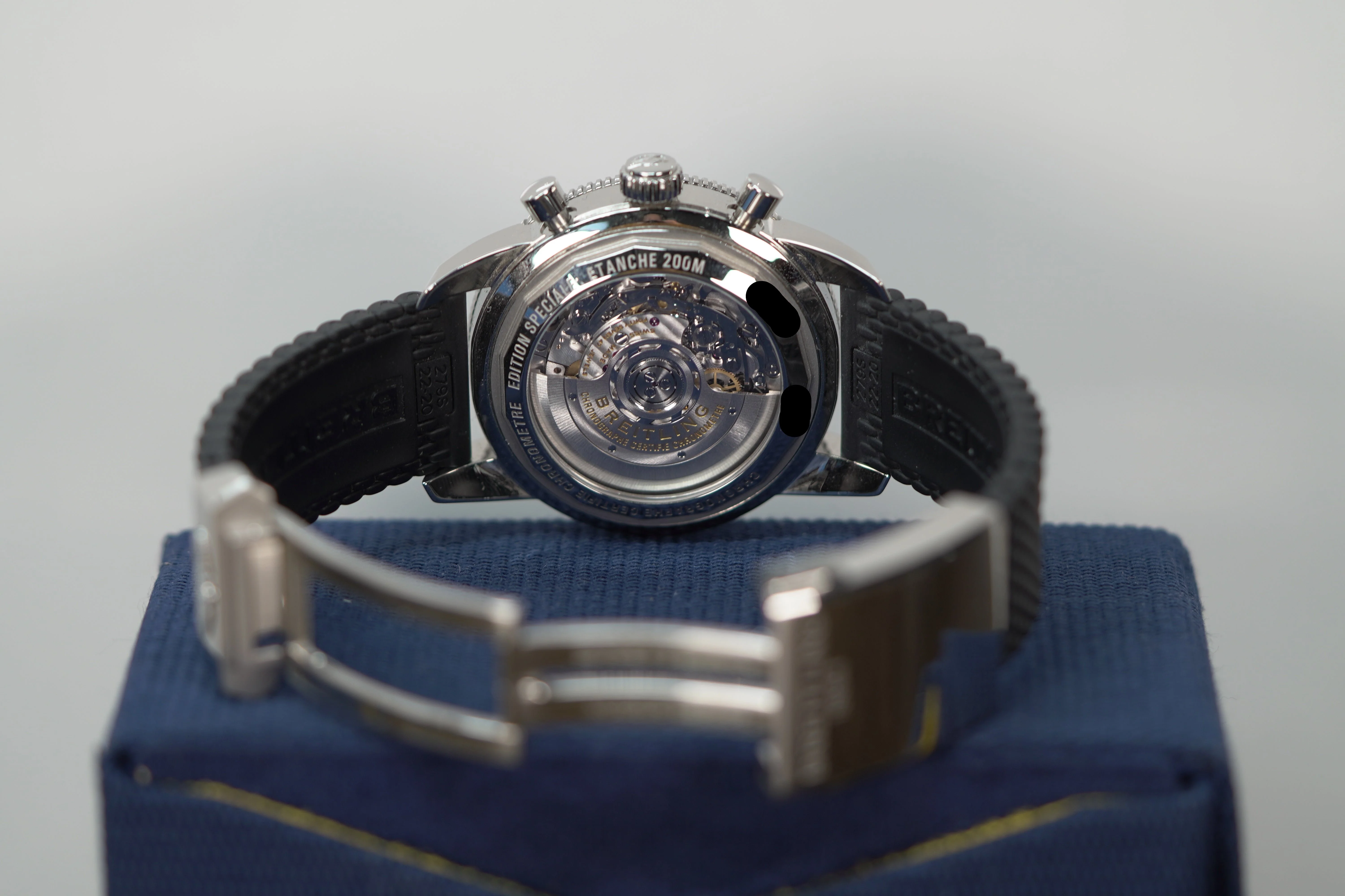 Breitling Superocean Heritage B01 Chronograph 44 mm Black And Blue Dial Stainless Steel Rubber Black Strap AB0162121C1S1 - Image 5