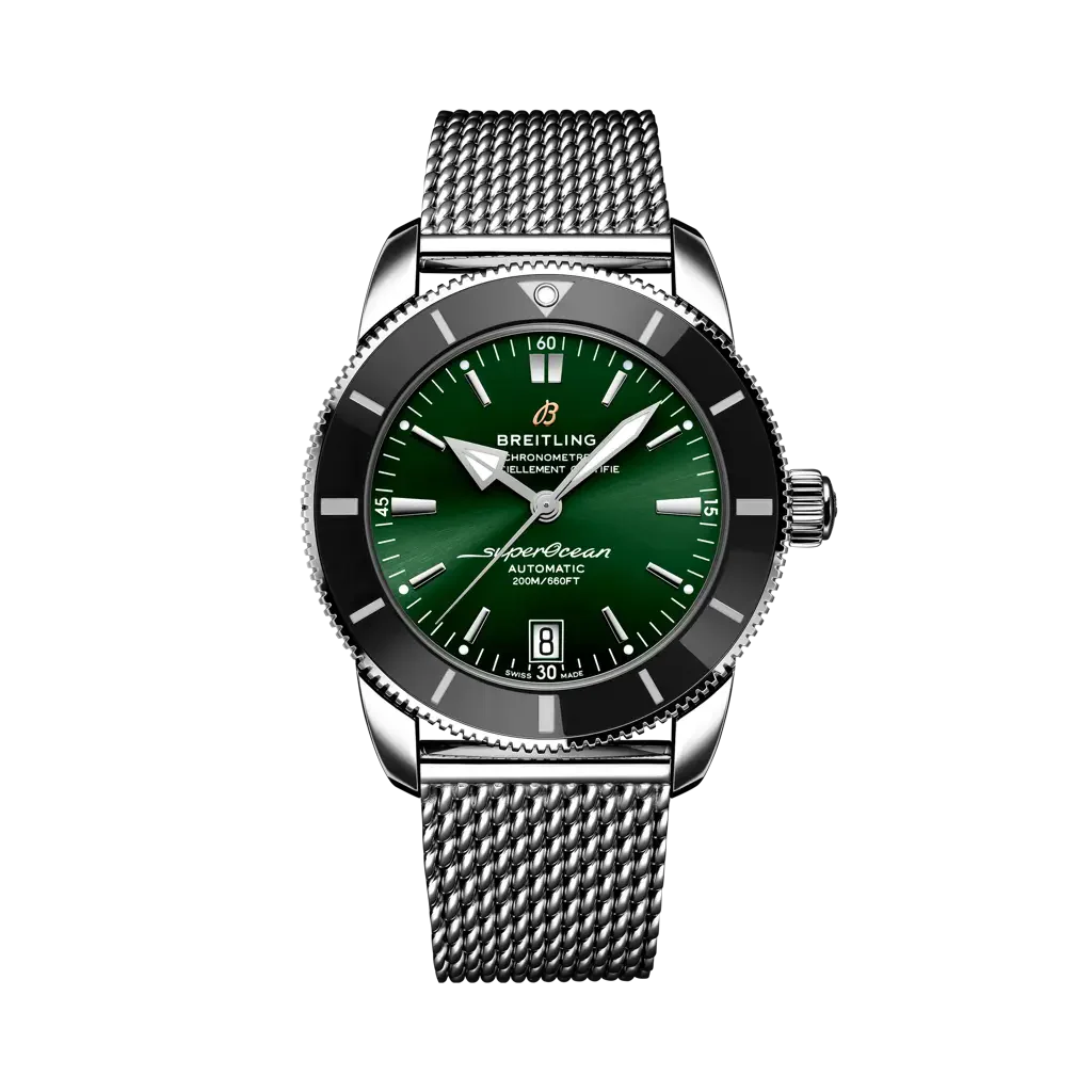 Breitling Superocean Heritage B20 Automatic 42 mm Green Dial Stainless Steel Bracelet AB2010121L1A1