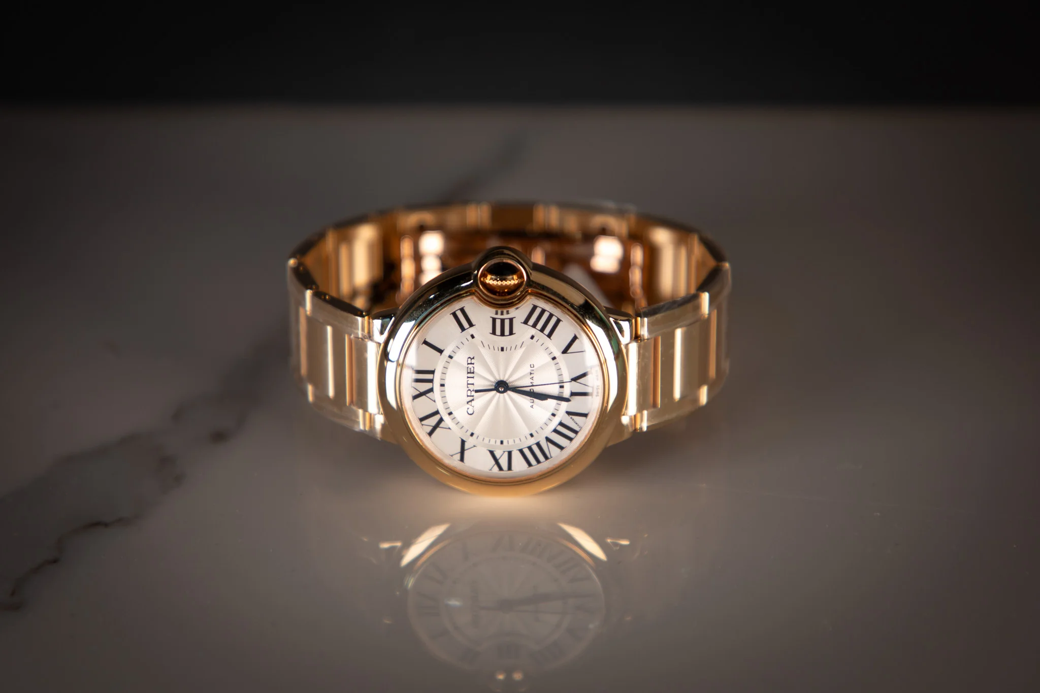 Cartier Ballon Bleu 36 mm Yellow gold Silver Dial Bracelet WGBB0046 - Image 2