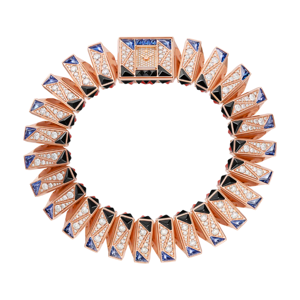 Cartier Libre 99.95 x 84.75 mm Rose Gold Pink Toned steel Dial Bracelet HPI01568