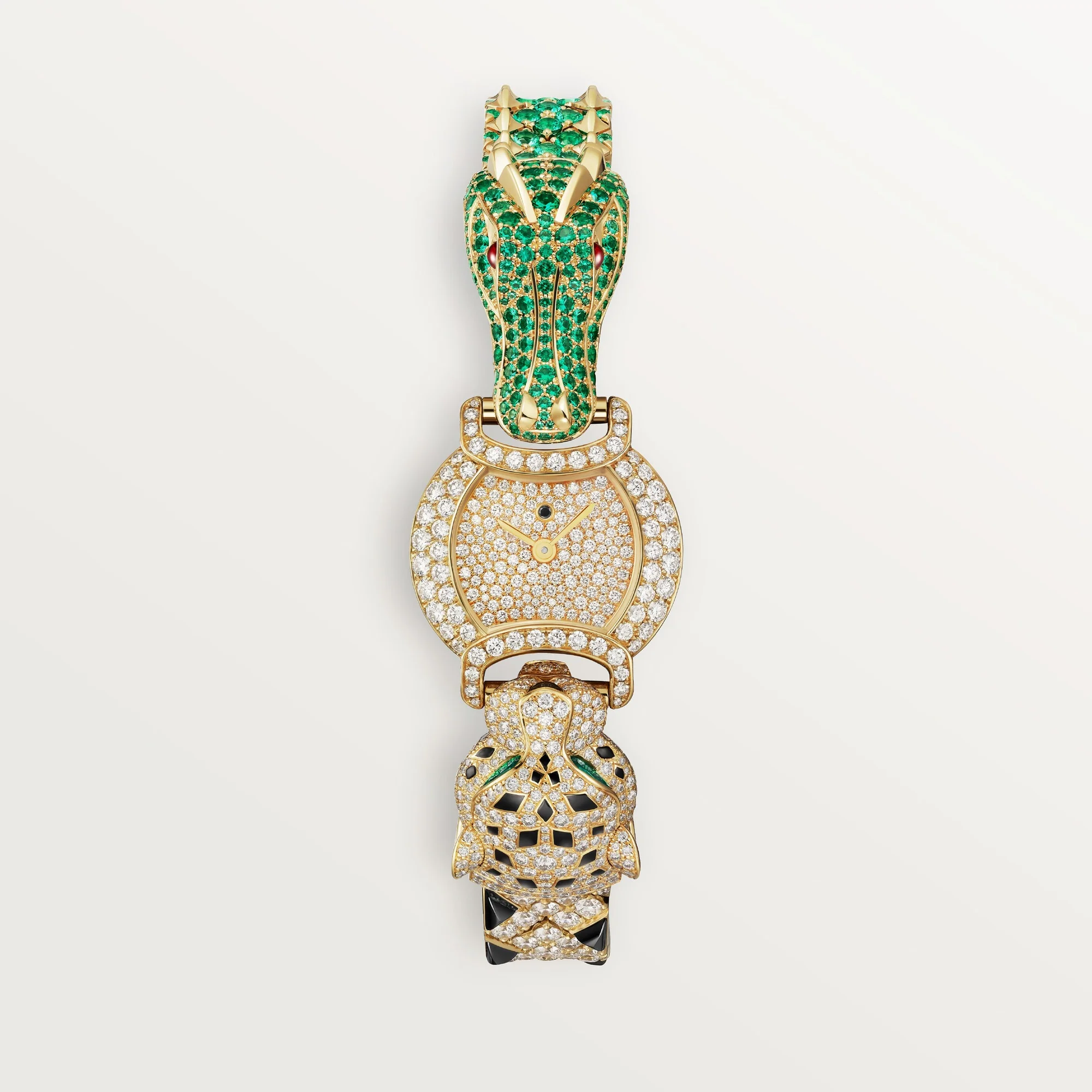 Cartier Crocodile Motif 18k Yellow Gold Diamond Bracelet HPI01451