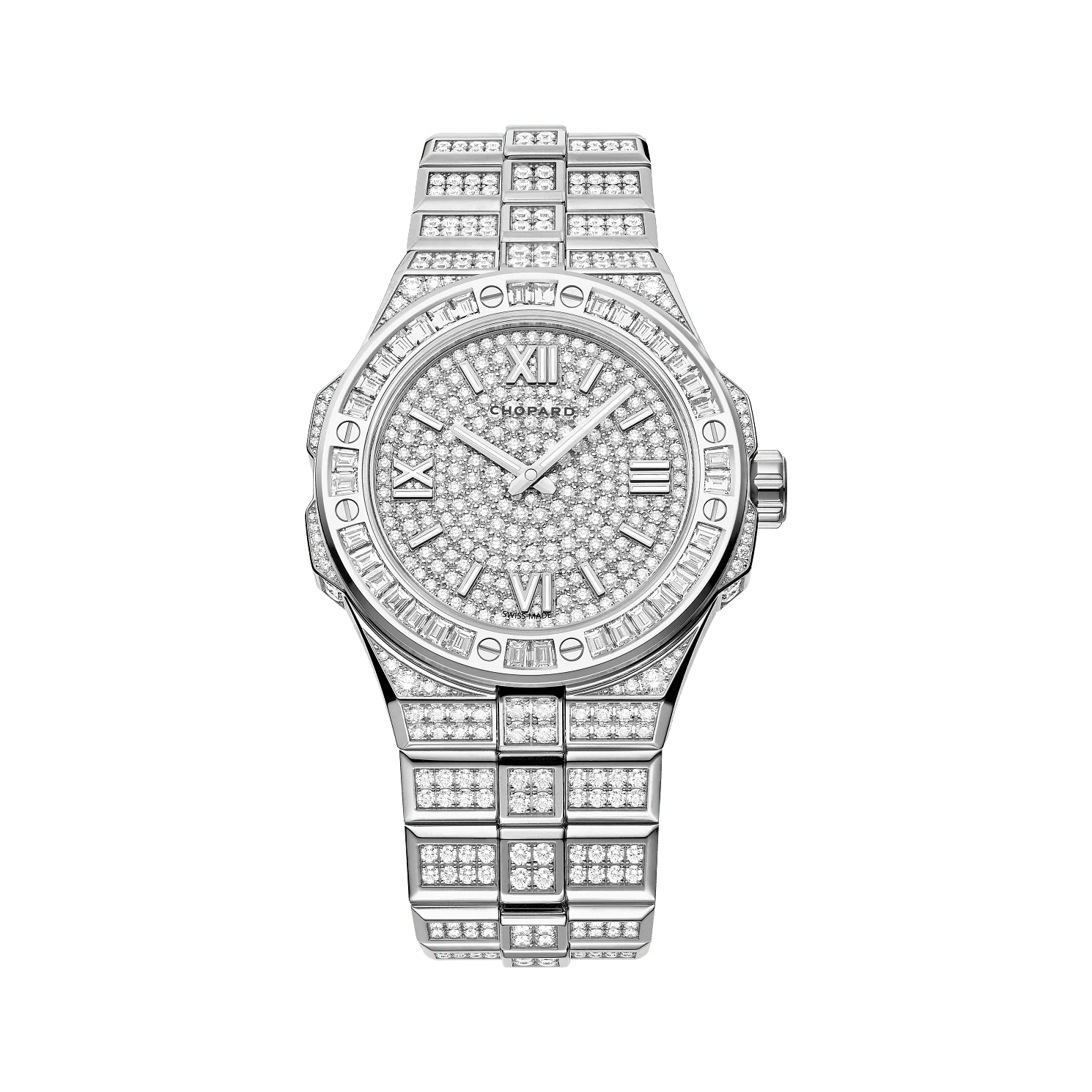 Chopard Alpine Eagle 41 mm Diamond Paved Dial 18K White Gold Bracelet 295363-1001