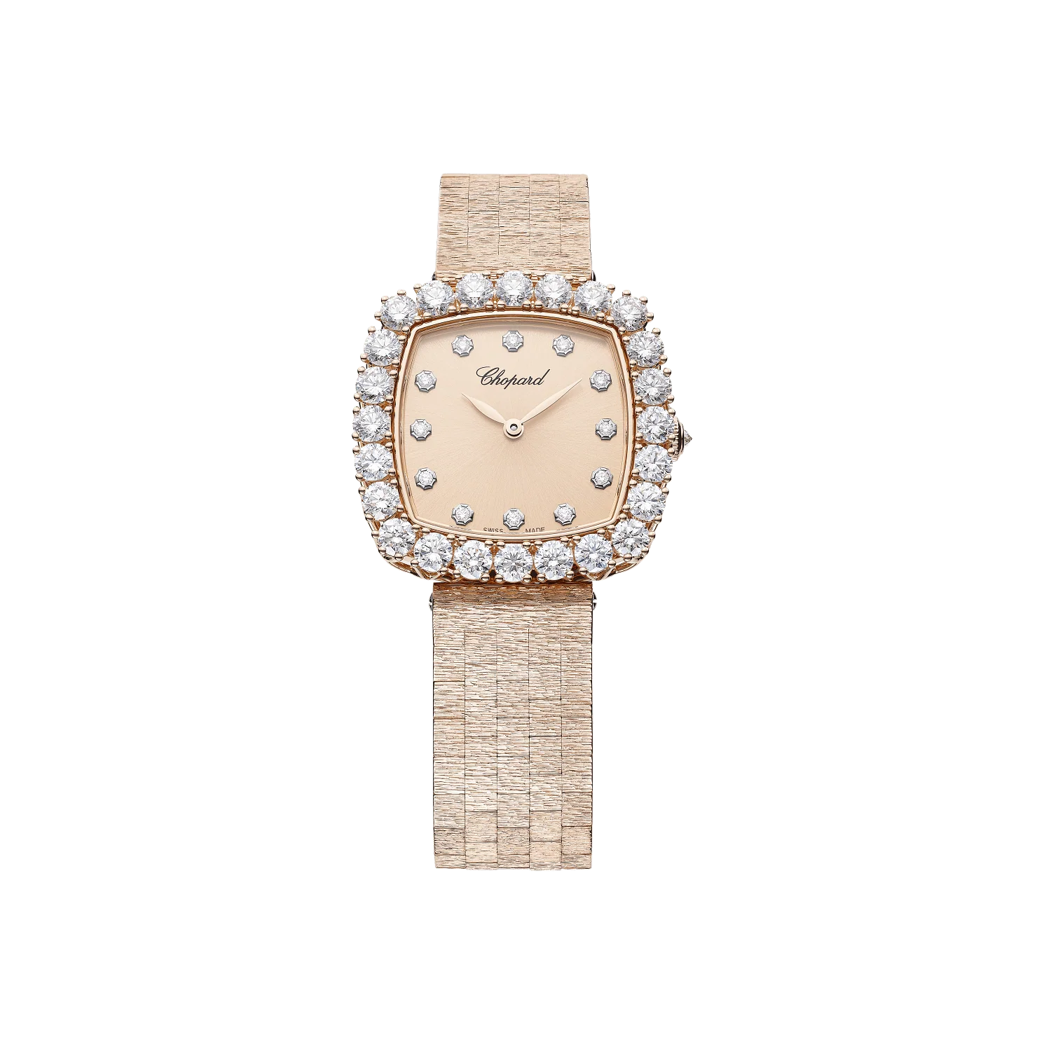 Chopard L'Heure du Diamant 30 mm Rose Gold Dial with Diamonds 18k Rose Gold Bracelet 10A386-5107