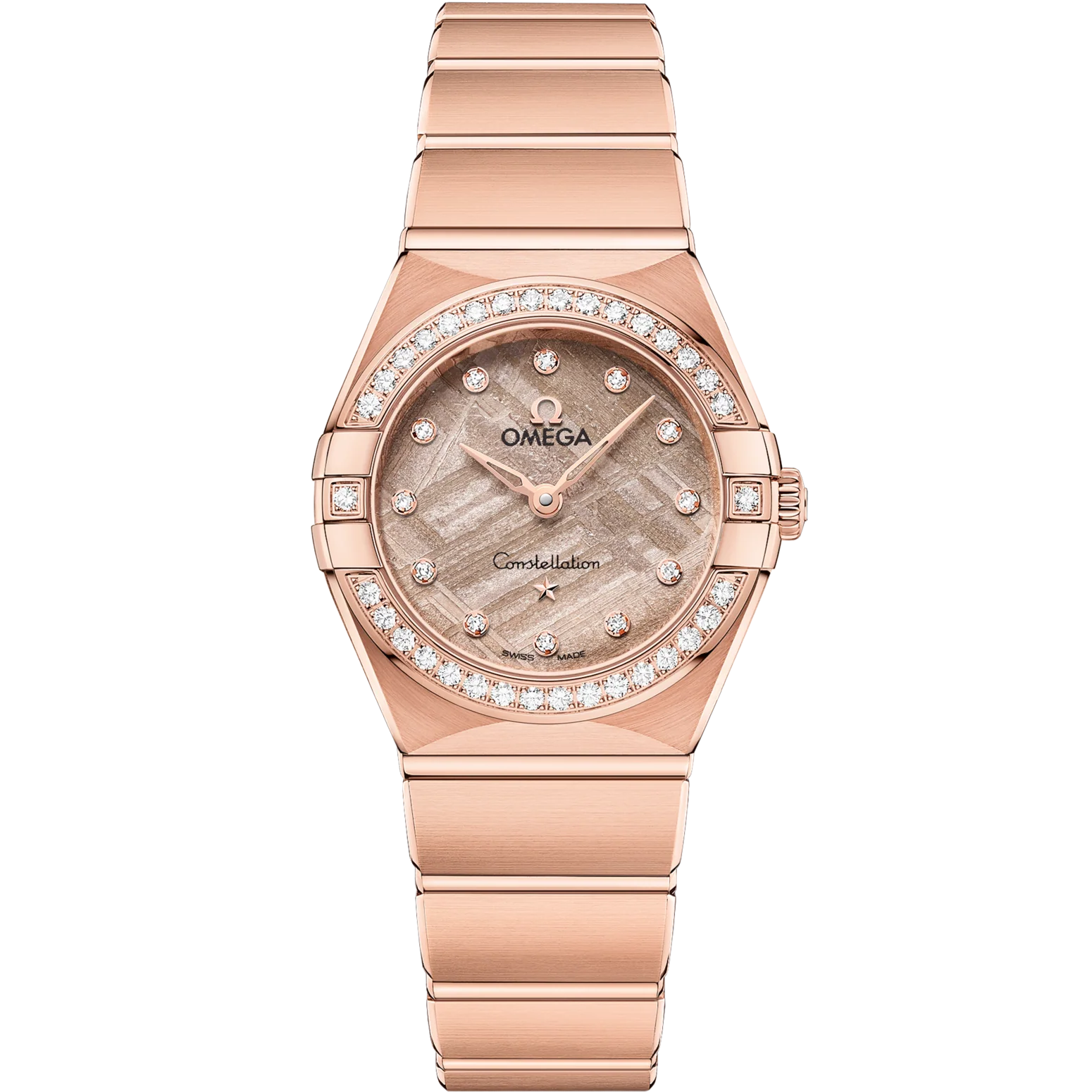 Omega Constellation 25 mm Silvery rose Dial with Diamonds Sedna™ 18k Rose Gold Bracelet 131.55.25.60.99.002