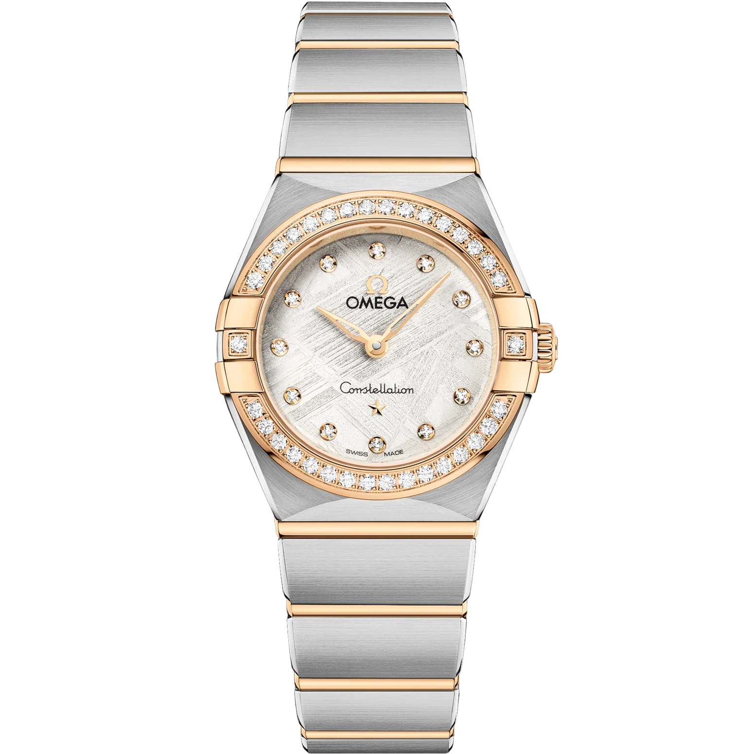 Omega Constellation 25 mm Grey Dial with Diamonds Stainless Steel and Sedna™ 18k Yellow Gold Bracelet 131.25.25.60.99.002