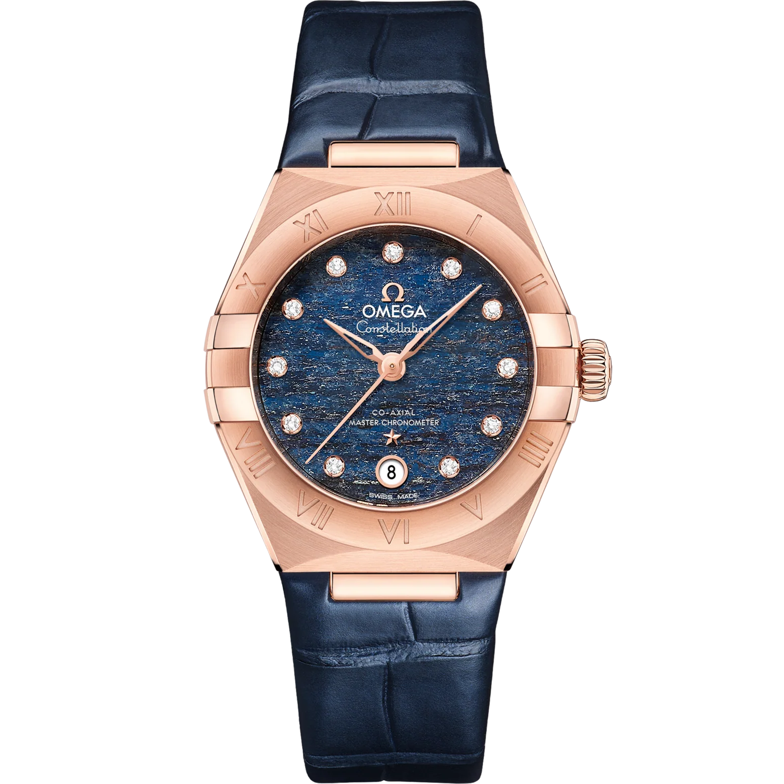 Omega Constellation 29 mm Blue Dial with Diamonds Sedna™ 18k Rose Gold Strap 131.53.29.20.99.001