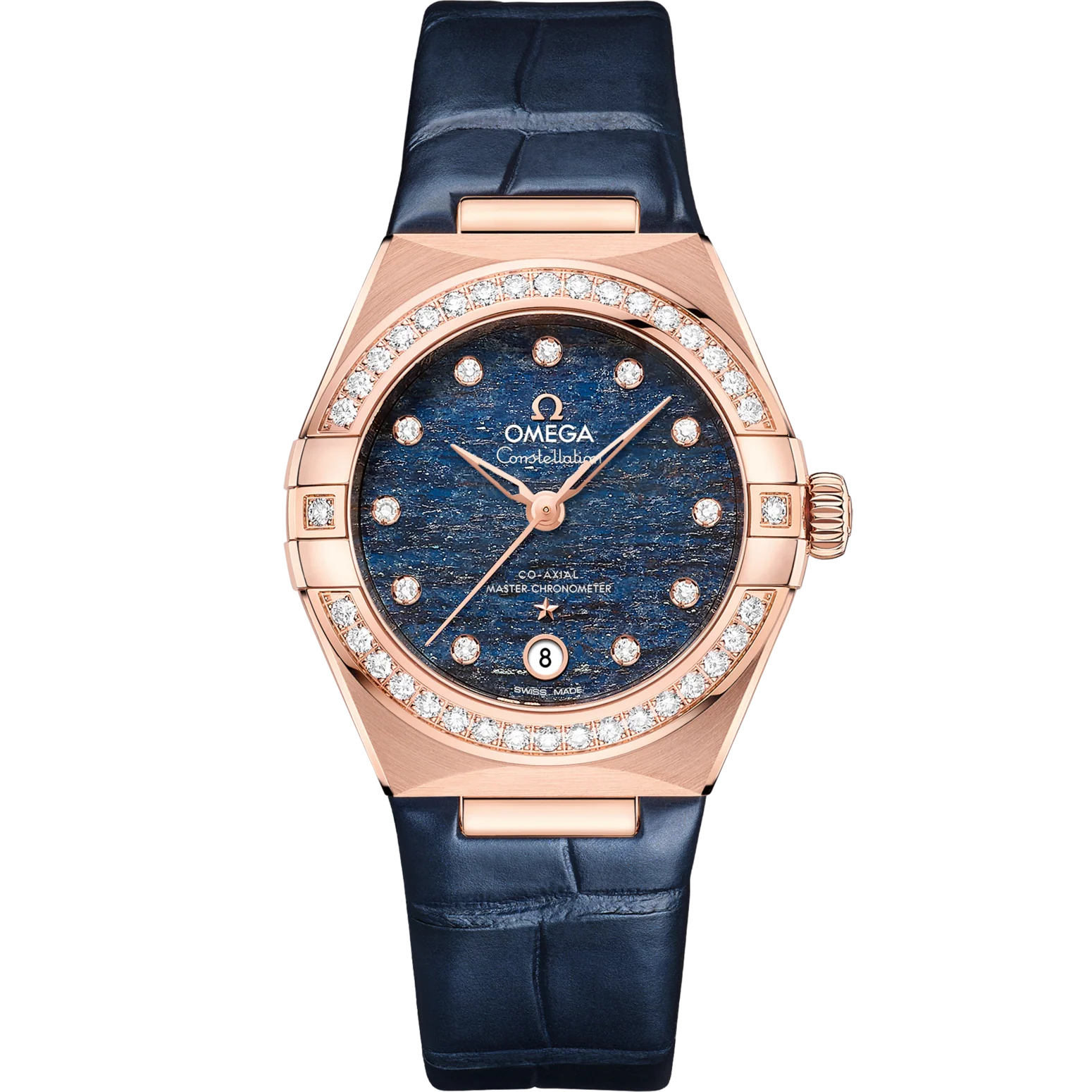 Omega Constellation 29 mm Blue Dial with Diamonds Sedna™ 18k Rose Gold Strap 131.58.29.20.99.006