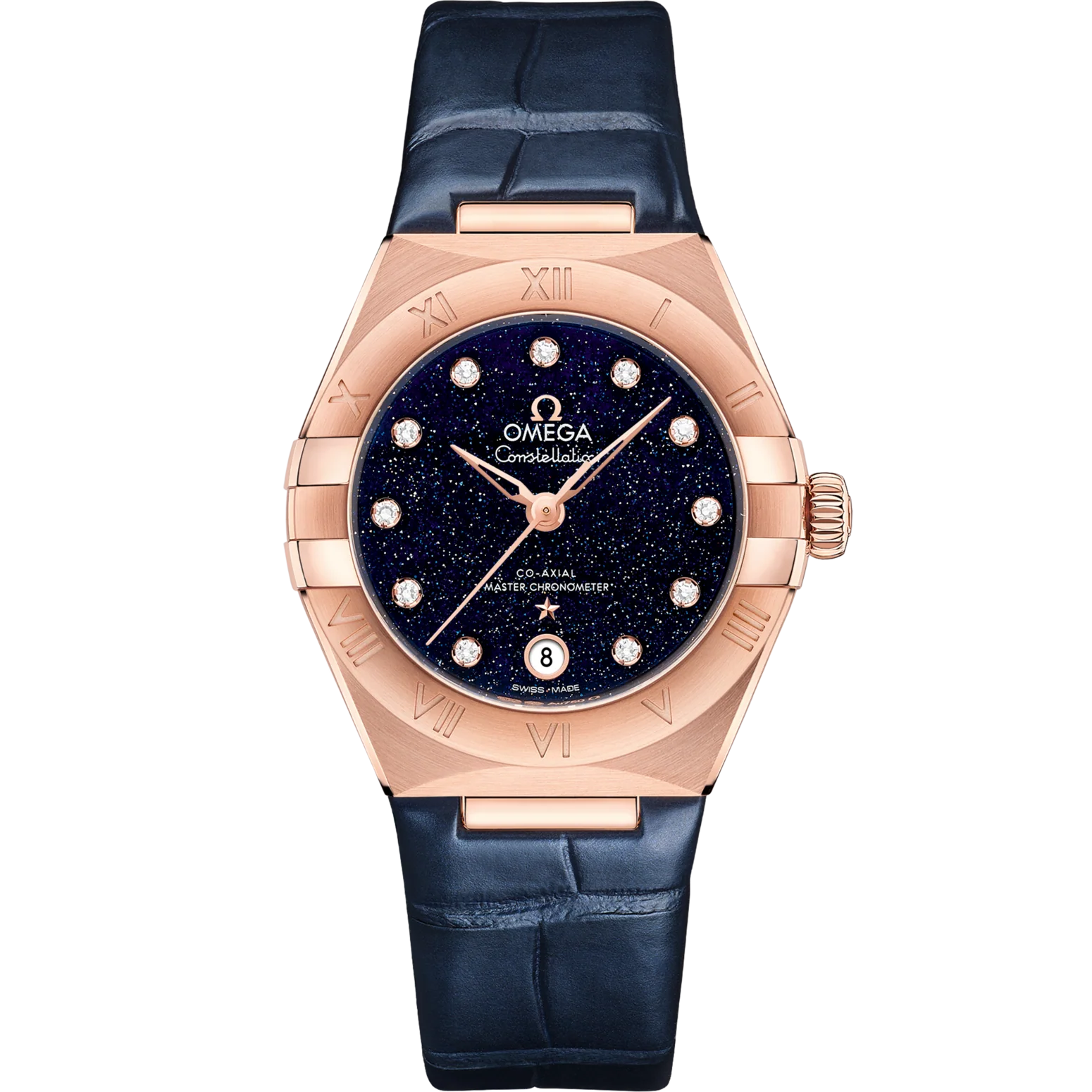 Omega Constellation 29 mm Blue Dial with Diamonds Sedna™ 18k Rose Gold Strap 131.53.29.20.53.003