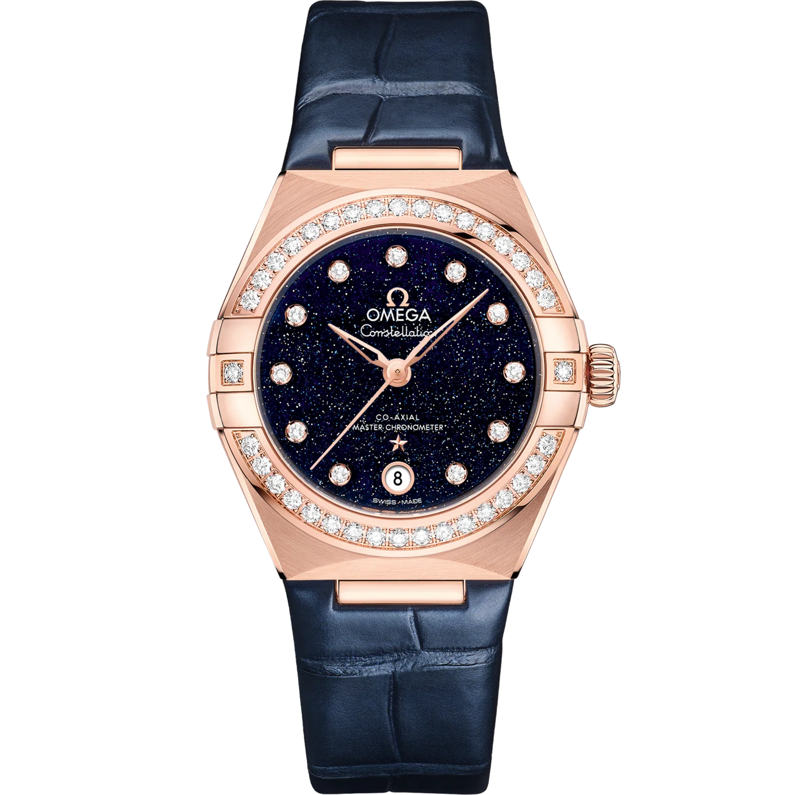 Omega Constellation 29 mm Blue Dial with Diamonds Sedna™ 18k Rose Gold Strap 131.58.29.20.53.003