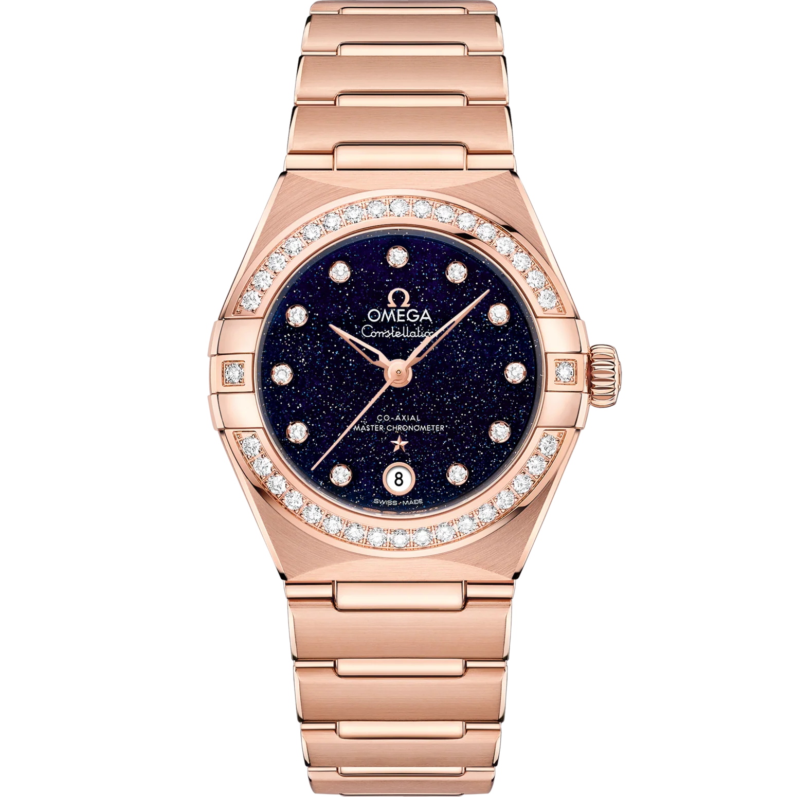 Omega Constellation 29 mm Blue Dial with Diamonds Sedna™ 18k Gold 131.55.29.20.53.003