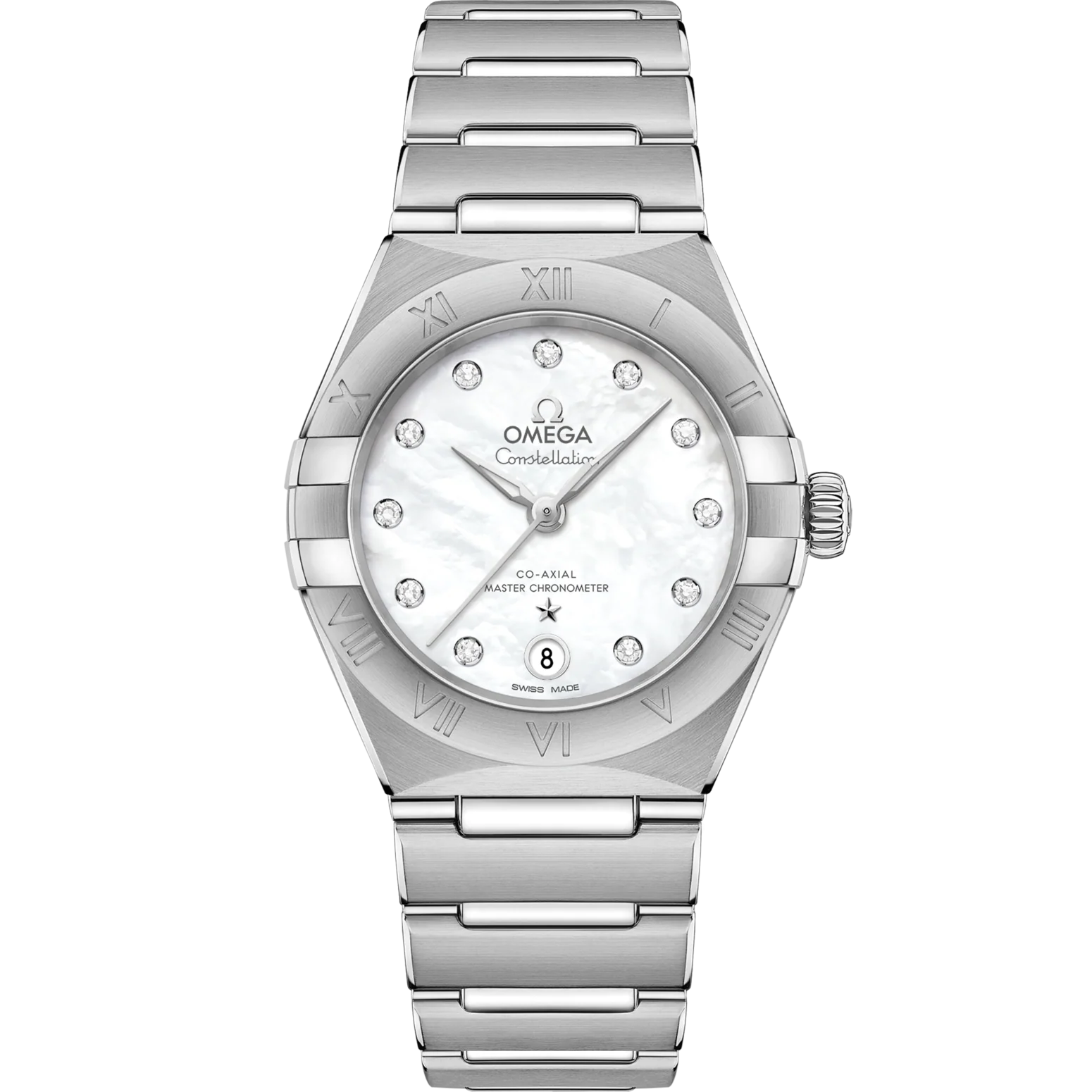 Omega Constellation 29 mm White Dial with Diamonds Stainless Steel Bracelet 131.10.29.20.55.001