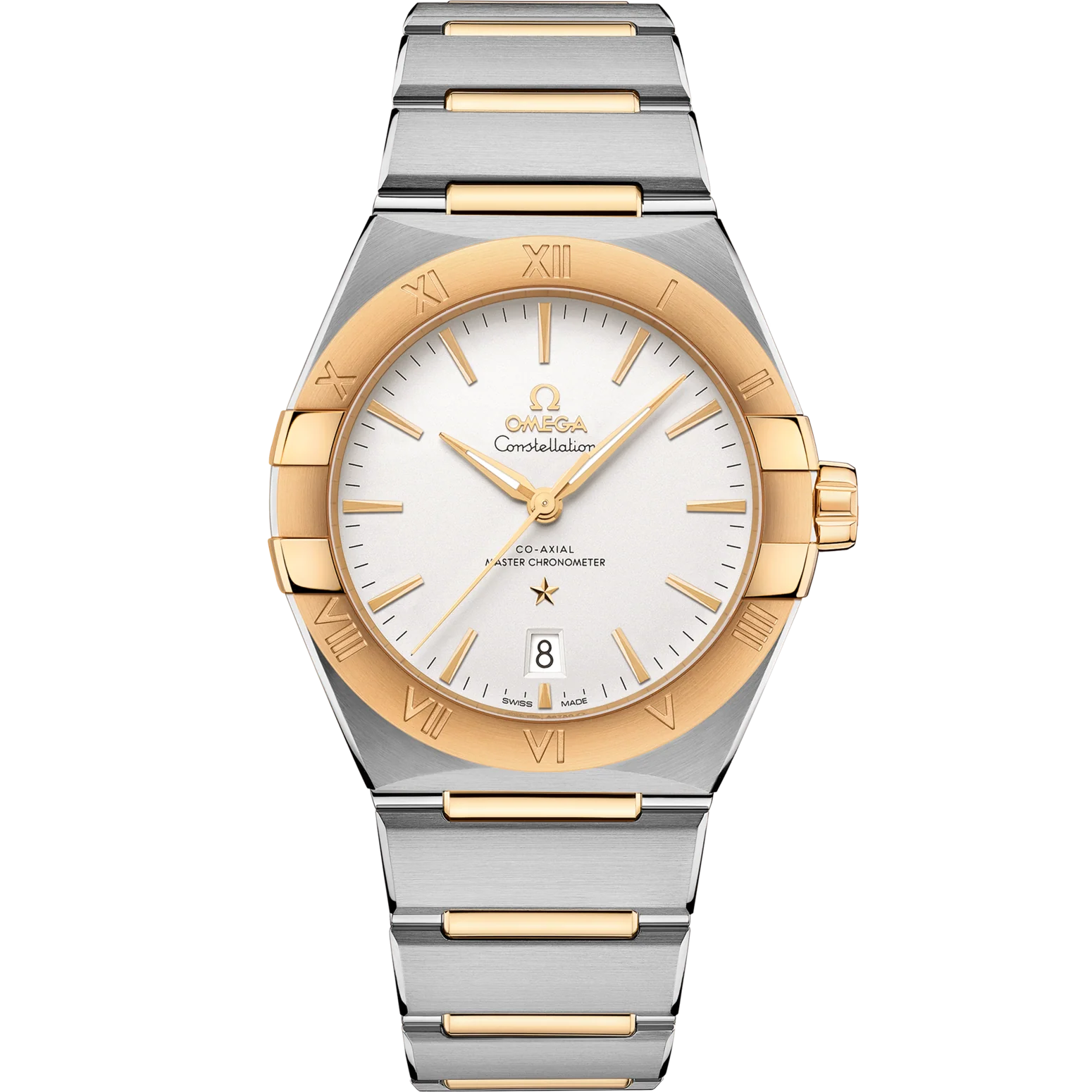 Omega Constellation 39 mm Silver Dial Stainless Steel and Sedna™ 18k Yellow Gold Bracelet 131.20.39.20.02.002