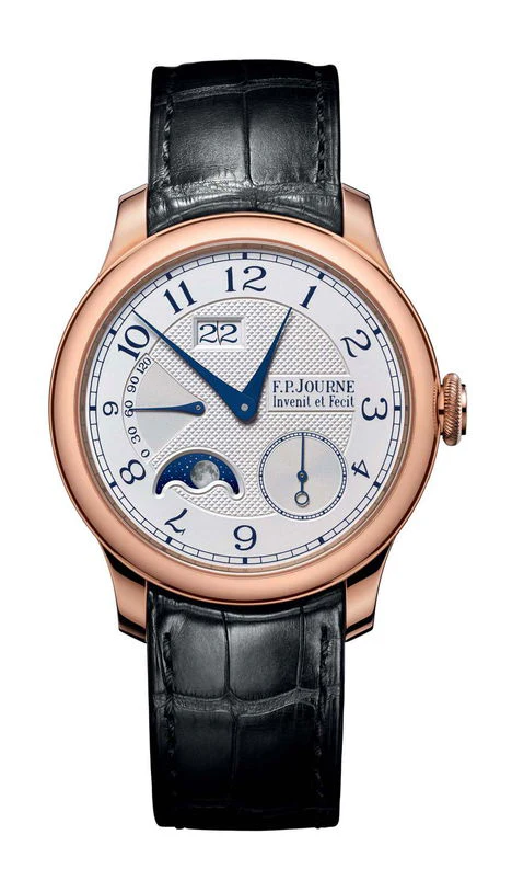 F.P.Journe Automatique Lune 40mm Silver Dial 6N Gold Alligator Leather Strap