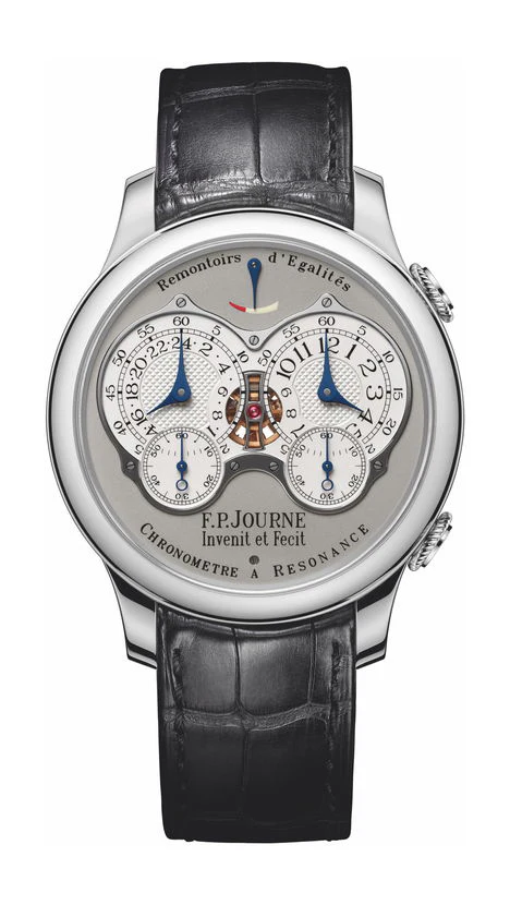 F.P.Journe Chronomètre à Resonance 42mm Silver Dial Platinum Alligator Leather Strap