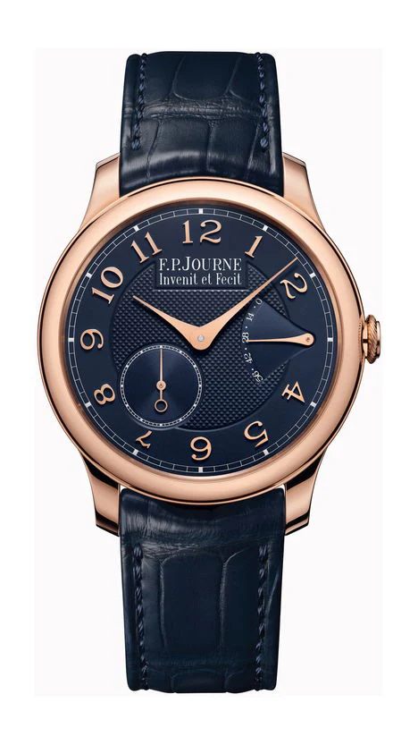 F.P.Journe Chronomètre Souverain 40mm Blue Dial 6N Gold Alligator Leather Strap