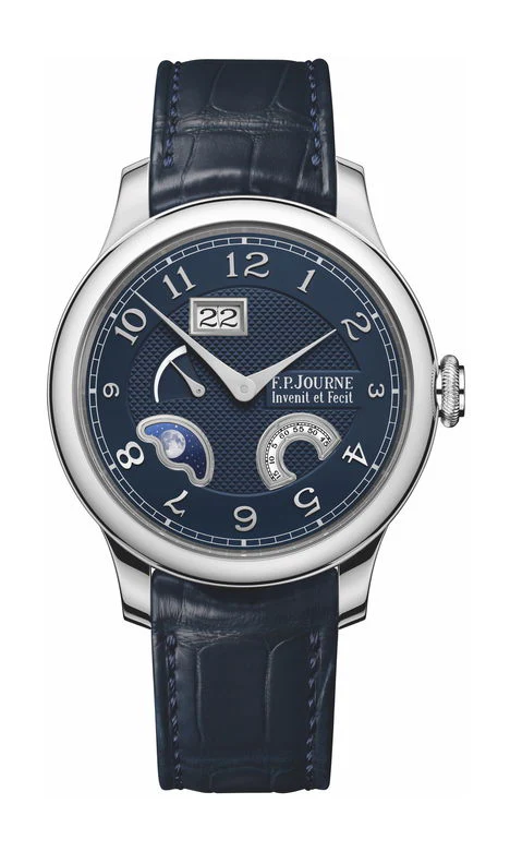 F.P.Journe Divine 40mm Blue Dial Platinum Alligator Leather Strap