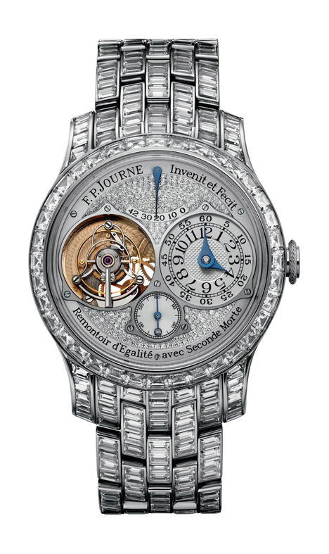 F.P.Journe Tourbillon Souverain Set with Diamonds 40mm Silver Dial Platinum Bracelet