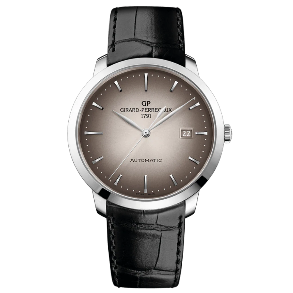 Girard-Perregaux 1966 40 mm Smoky Gray Dial Stainless Steel   Leather Strap 49555-11-231-BB60
