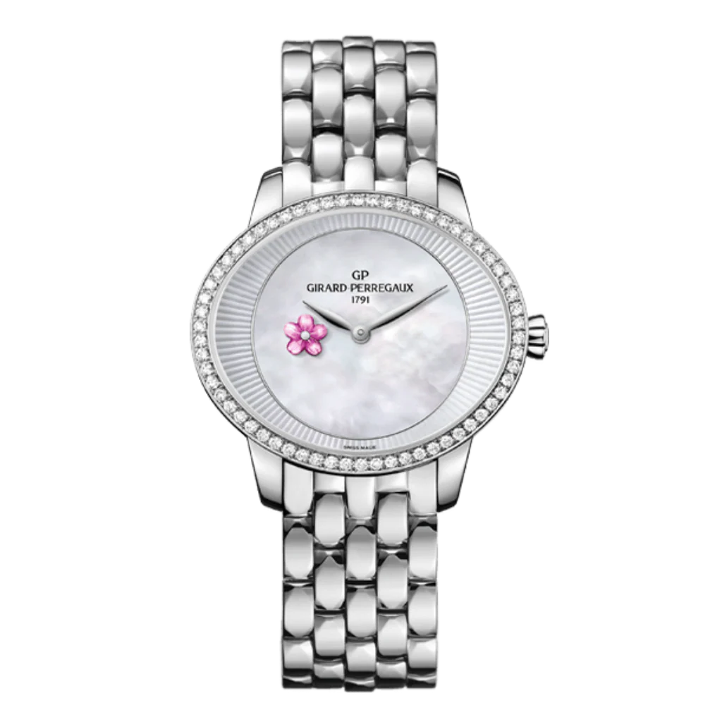 Girard-Perregaux Cat’s Eye Plum Blossom 35.40 x 30.40 mm Mother Of Pearl Dial Stainless Steel Bracelet 80484D11A701-11A