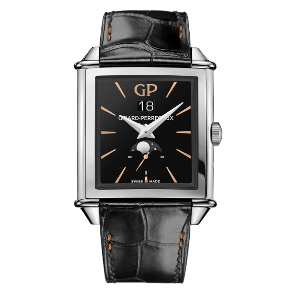 Girard-Perregaux Vintage 1945 Infinity Edition 36.10 x 35.25 mm Onyx Dial Stainless Steel Leather Strap 25882-11-631-BB6B