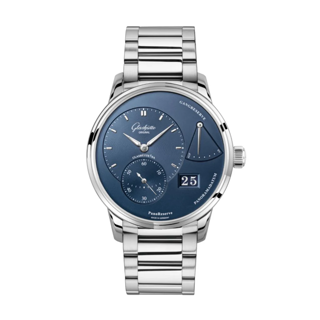 Glashutte Original PanoReserve 40 mm Radiant Blue Dial Stainless Steel Stainless Steel 1-65-01-26-12-71