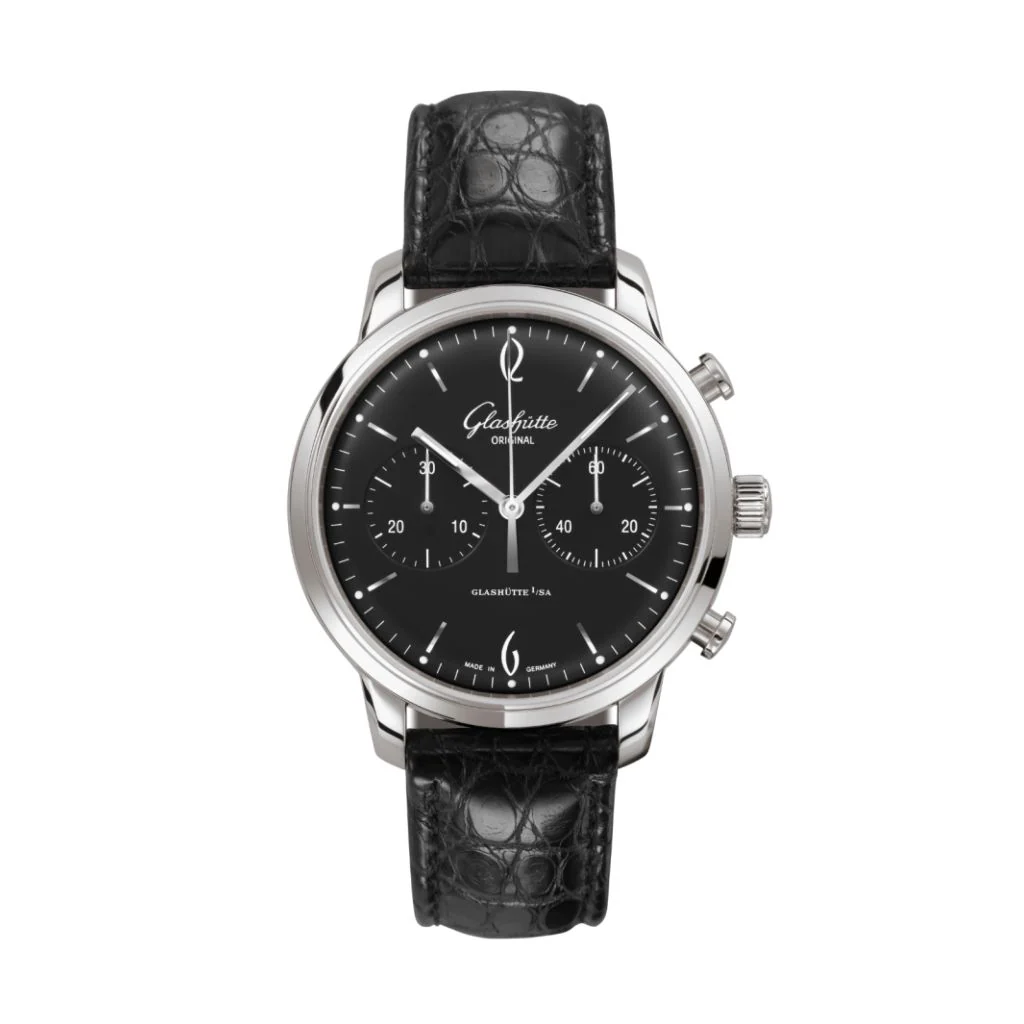 Glashutte Original Sixties Chronograph 42 mm Black Dial Stainless Steel Louisiana Black 1-39-34-02-22-04