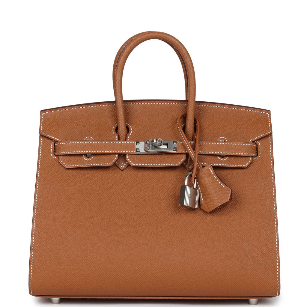 HERMÈS Birkin 25 Epsom Gold Palladium Hardware