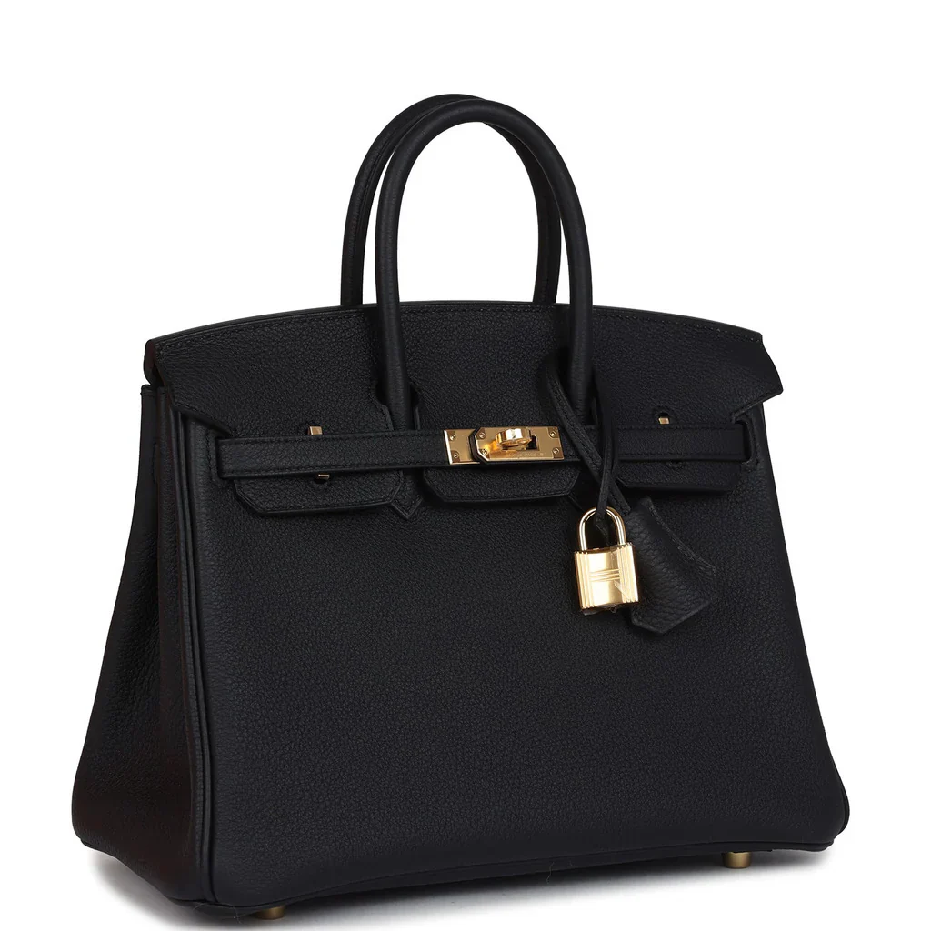 HERMES Birkin 25 Togo Black Gold Hardware - Image 2